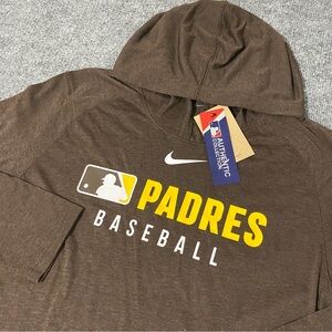Nike San Diego Padres Authentic Collection Tri Blend Mens Med Players Hoodie NWT